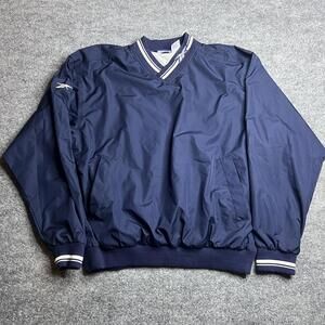 Reebok Navy Blue Windbreaker Pullover Jacket Size S